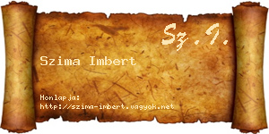 Szima Imbert névjegykártya